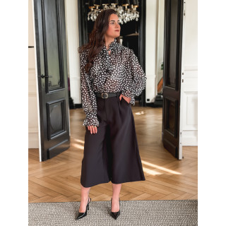 Chemisier à pois Nanny - Noir