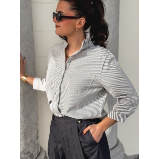 Chemise ligné Molly - Bleu marine