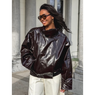 Veste en simili Colombia - Chocolat