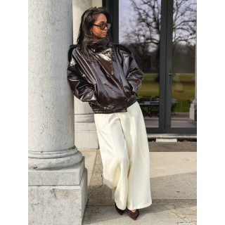 Veste en simili Colombia - Chocolat