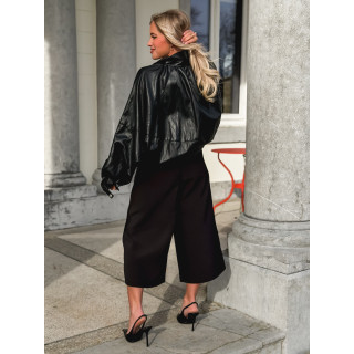 Veste en simili Amalina - Noir