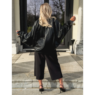 Veste en simili Amalina - Noir