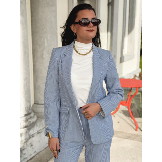 Blazer ligné Libéria - Bleu/Blanc