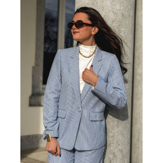 Blazer ligné Libéria - Bleu/Blanc