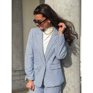 Blazer ligné Libéria - Bleu/Blanc