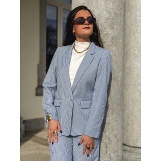 Blazer ligné Libéria - Bleu/Blanc