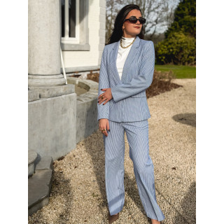 Blazer ligné Libéria - Bleu/Blanc