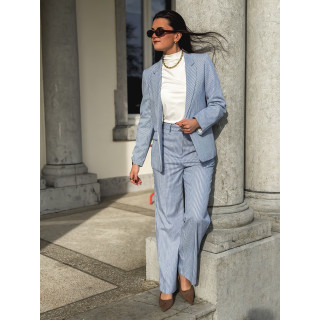 Pantalon ligné Libéria - Bleu/Blanc