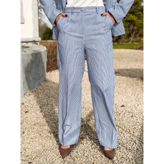 Pantalon ligné Libéria - Bleu/Blanc