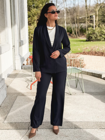 Blazer fluide Maurine - Bleu marine