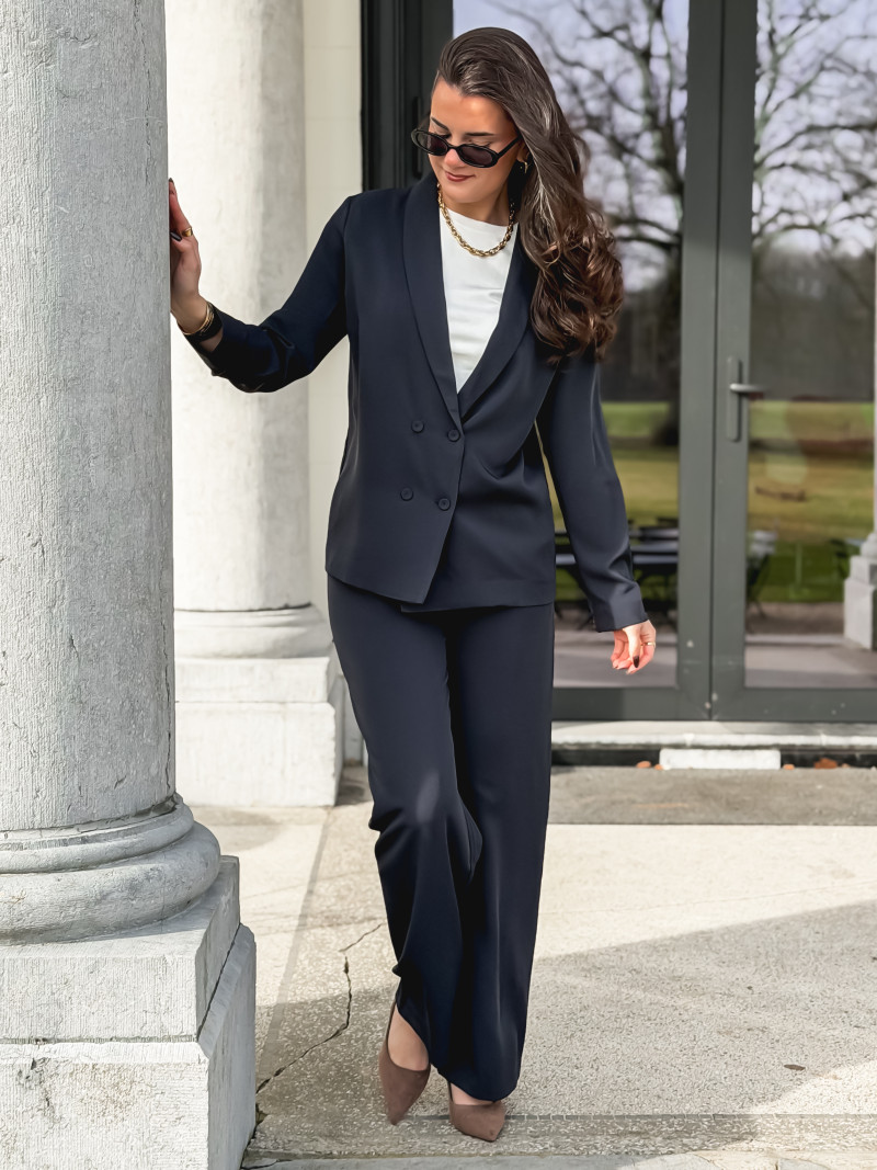 Blazer fluide Maurine - Bleu marine