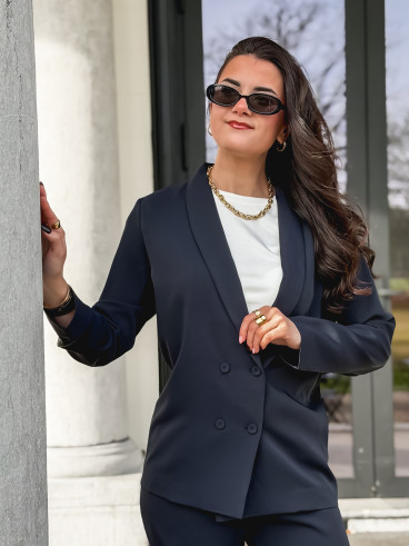 Blazer fluide Maurine - Bleu marine