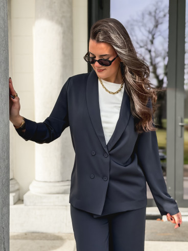 Blazer fluide Maurine - Bleu marine