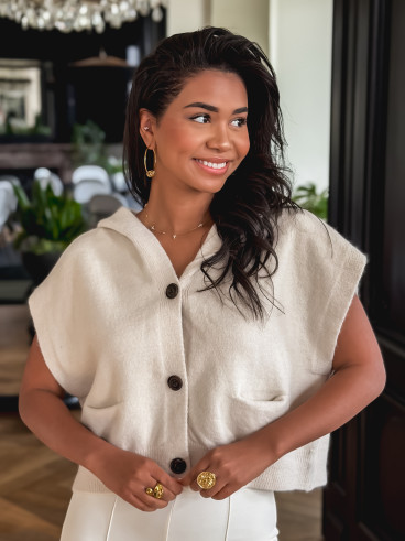 Gilet court Casilda - Beige