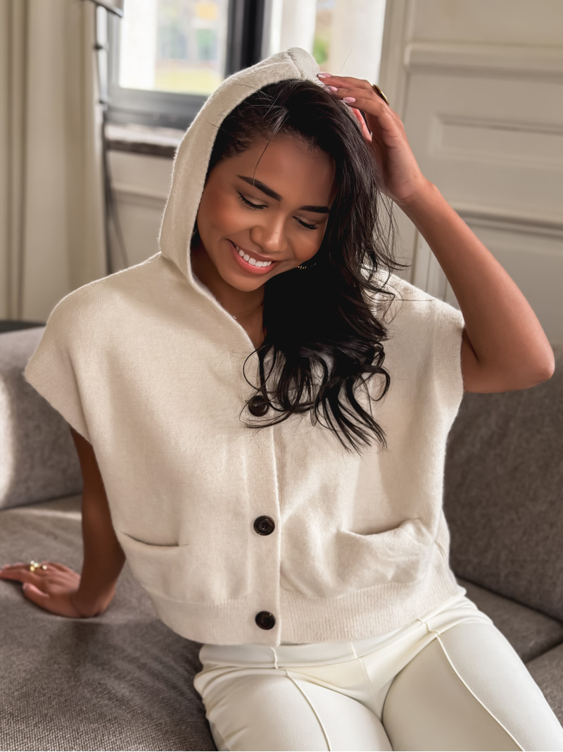 Gilet court Casilda - Beige