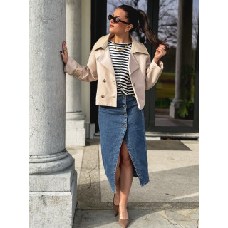 Jupe longue en jeans Olga - Bleu