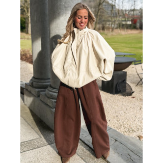 Veste en simili Amalina - Crème