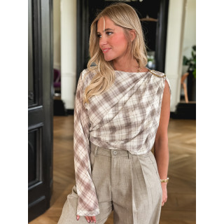 Body à carreaux Noria - Beige