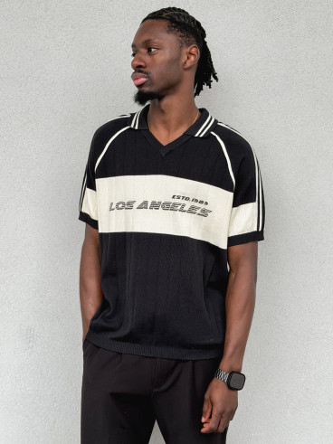 Pull "Los Angeles" - Noir/Ecru