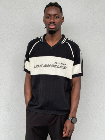 Pull "Los Angeles" - Noir/Ecru