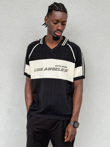 Pull "Los Angeles" - Noir/Ecru