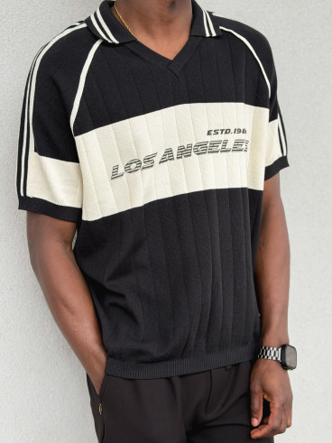 Pull "Los Angeles" - Noir/Ecru