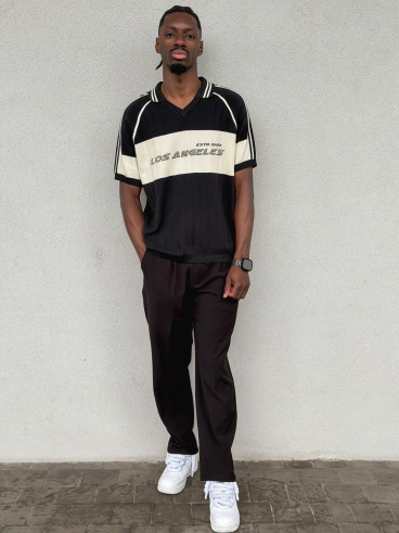 Pull "Los Angeles" - Noir/Ecru