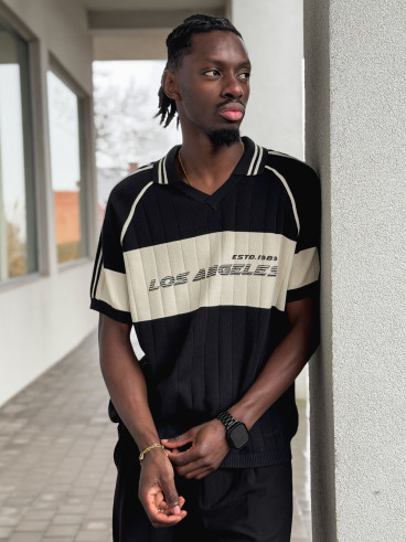 Pull "Los Angeles" - Noir/Ecru