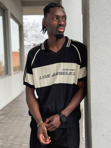 Pull "Los Angeles" - Noir/Ecru