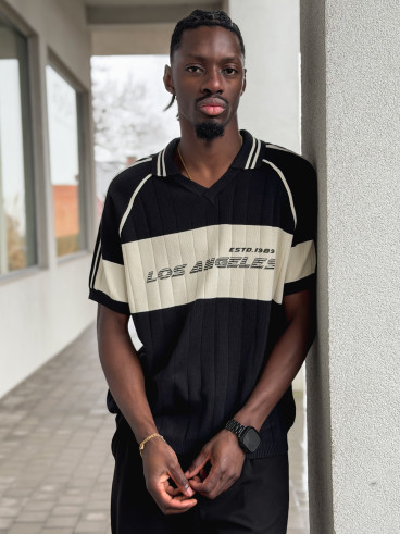 Pull "Los Angeles" - Noir/Ecru