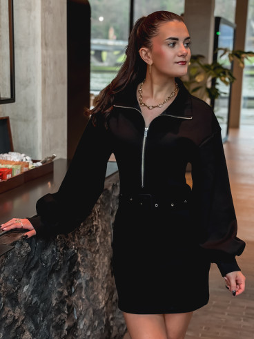 Robe pull Elisane - Noir