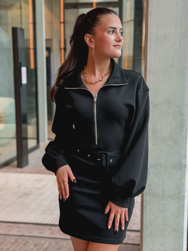 Robe pull Elisane - Noir