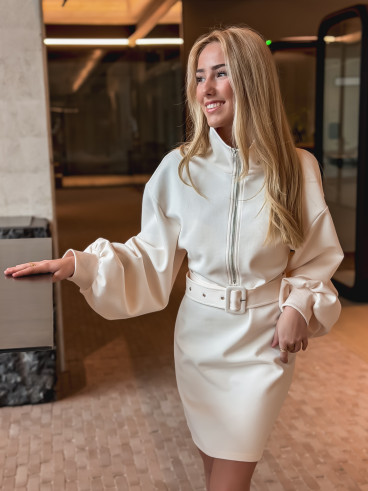 Robe pull Elisane - Ecru