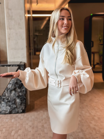 Robe pull Elisane - Ecru