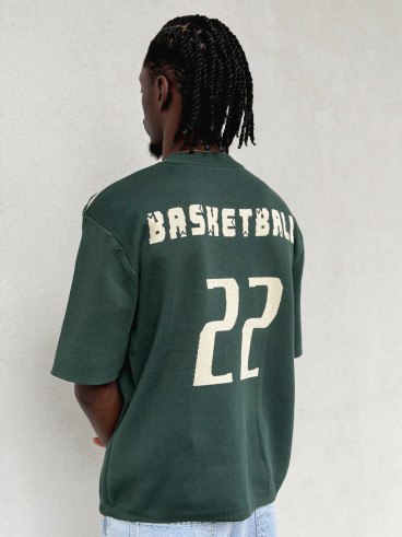 Pull "Basketball" - Vert foncé