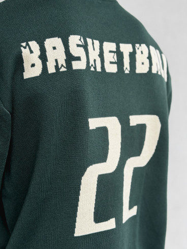 Pull "Basketball" - Vert foncé
