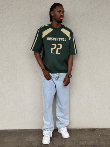 Pull "Basketball" - Vert foncé