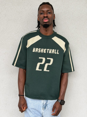 Pull "Basketball" - Vert foncé