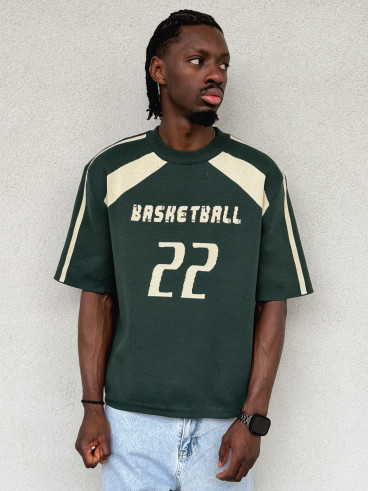 Pull "Basketball" - Vert foncé
