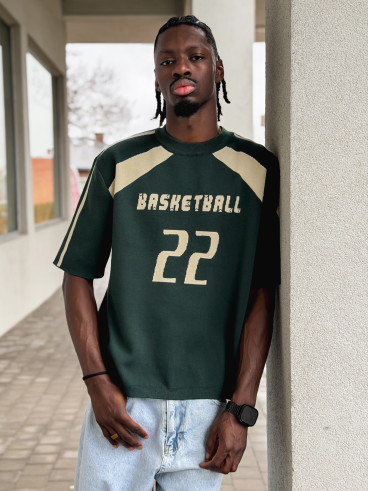 Pull "Basketball" - Vert foncé