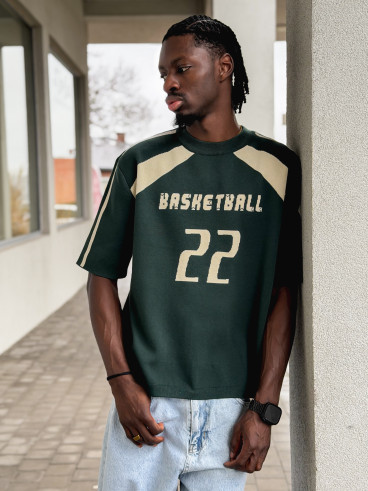 Pull "Basketball" - Vert foncé