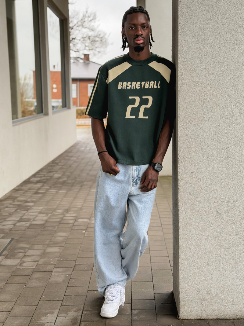 Pull "Basketball" - Vert foncé