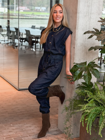 Combinaison pantalon Elyssia - Bleu foncé