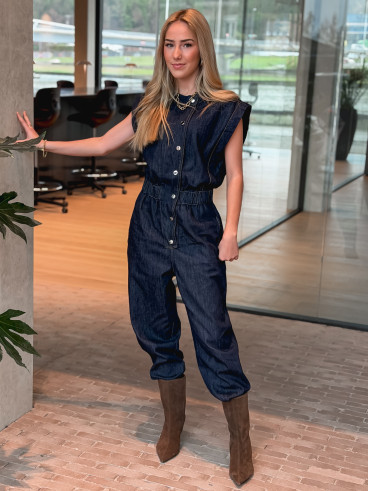 Combinaison pantalon Elyssia - Bleu foncé