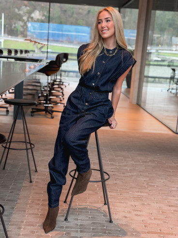 Combinaison pantalon Elyssia - Bleu foncé