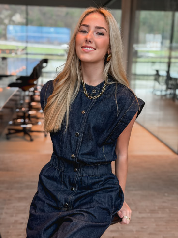 Combinaison pantalon Elyssia - Bleu foncé