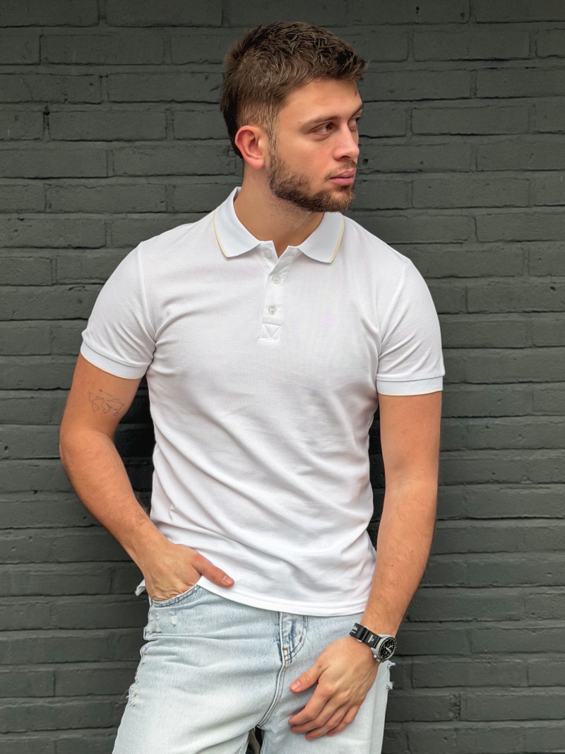 Polo Henri - Blanc