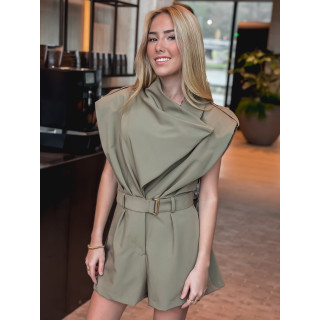 Combinaison short Agatha - Kaki