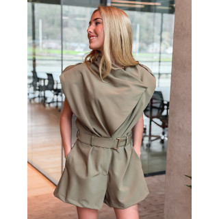 Combinaison short Agatha - Kaki