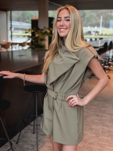 Combinaison short Agatha - Kaki